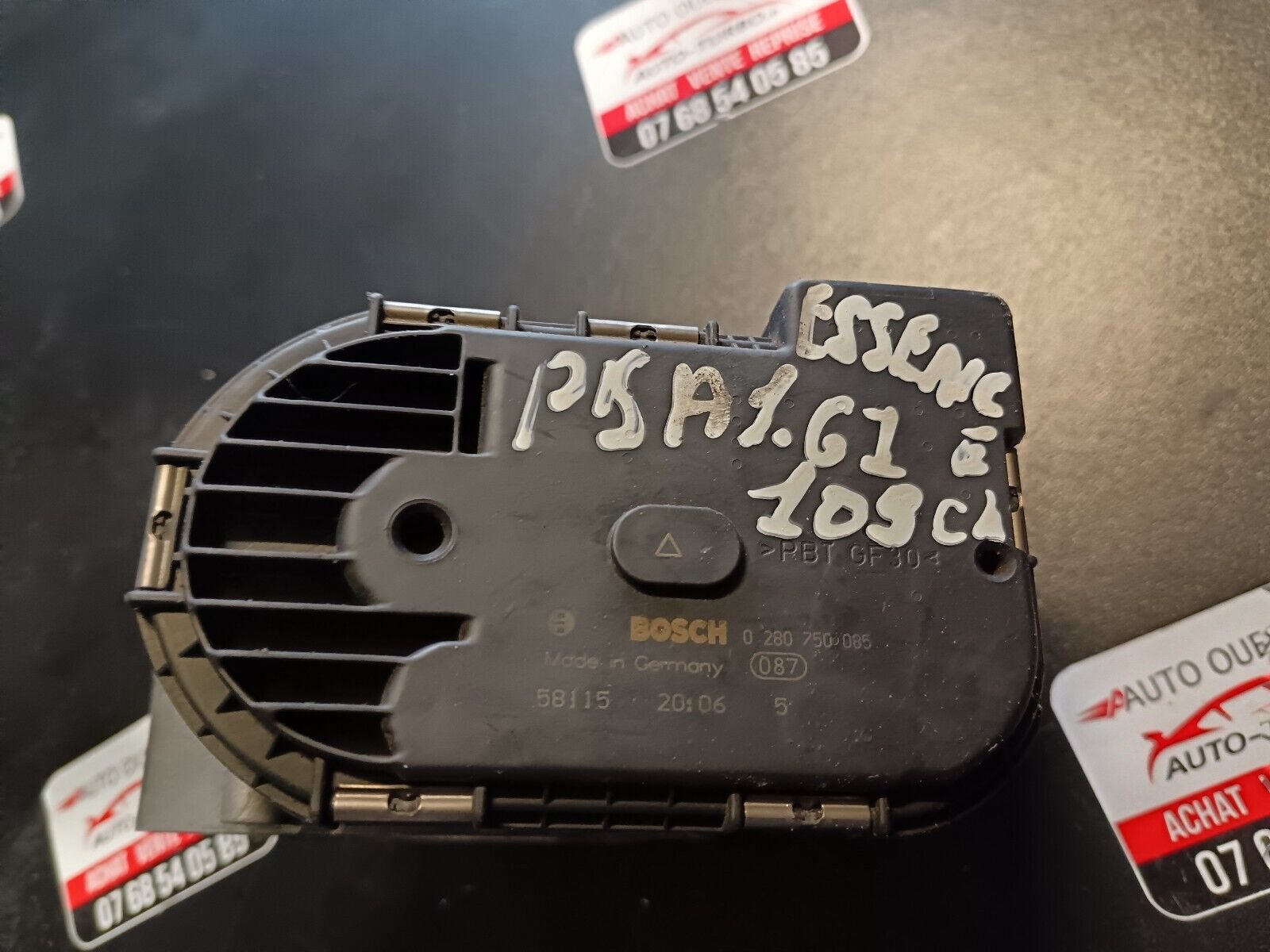 BOITIER DE PAPILLON  PSA 1.6 ESSENCE 109 CH REFERENECE: 0280750085