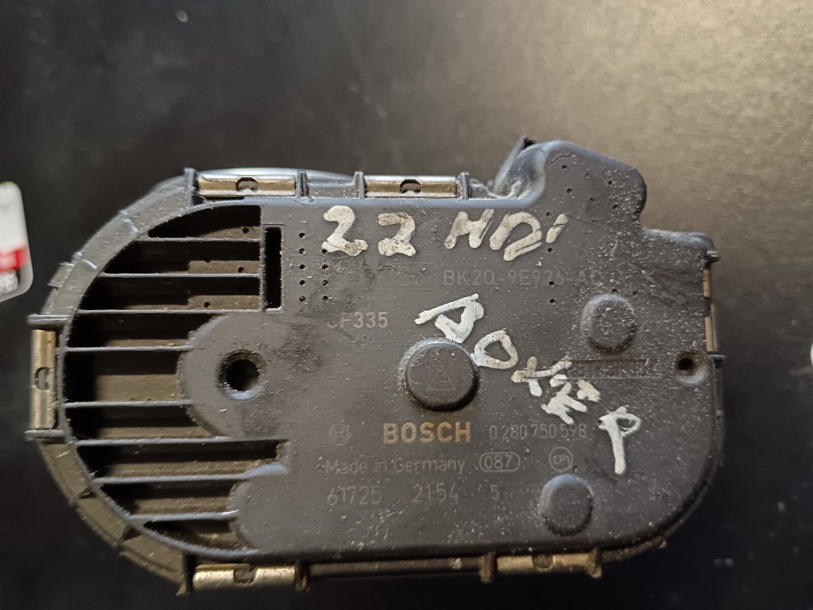 BOITIER DE PAPILLON  BOXER, TRANSIT, JUMPER 2.2HDI REFERENCE: BK2Q9E926-AC