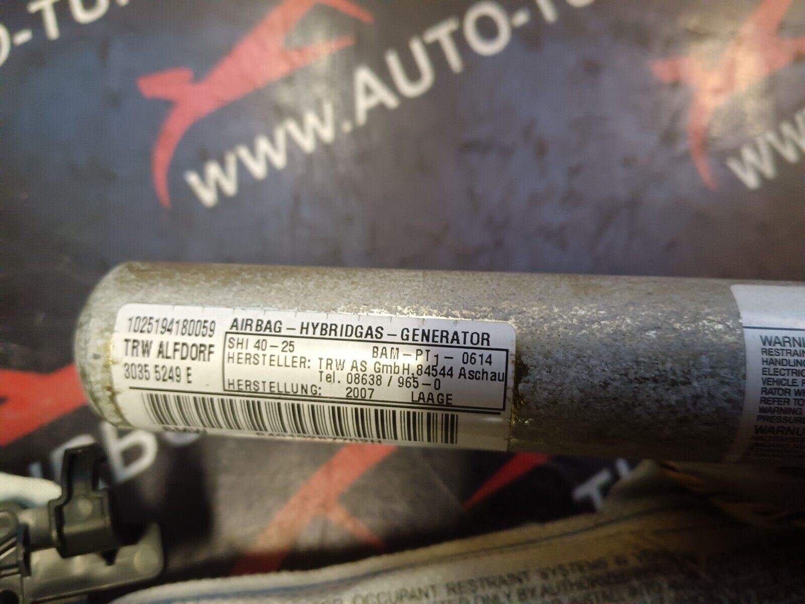 AIRBAG RIDEAU LATERAL AVANT GAUCHE BMW SERIE1 REFERENCE: 30355249