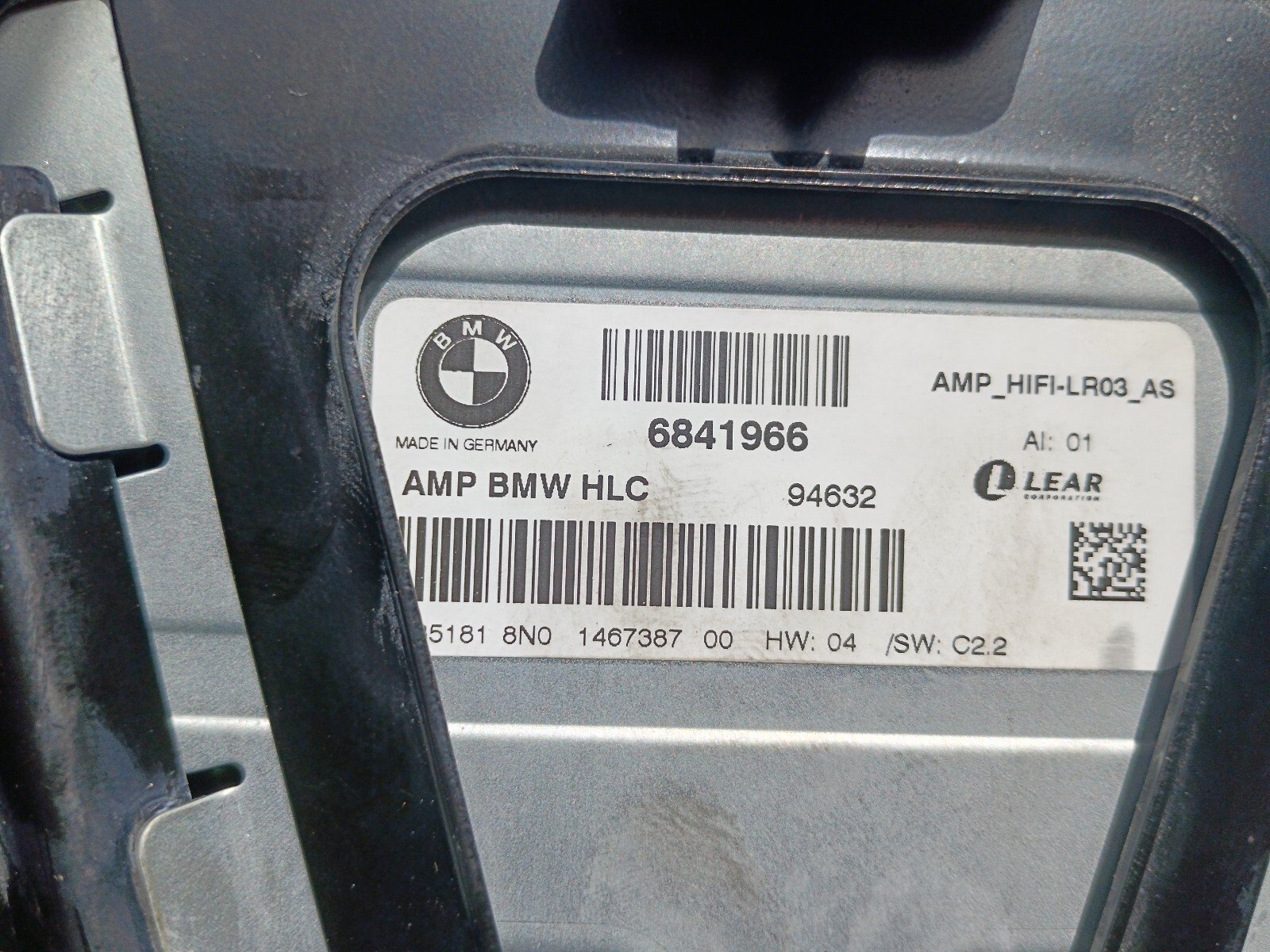 AMPLIFICATEUR AUDIO BMW 328i GT F34 REFERENCE: 6841966