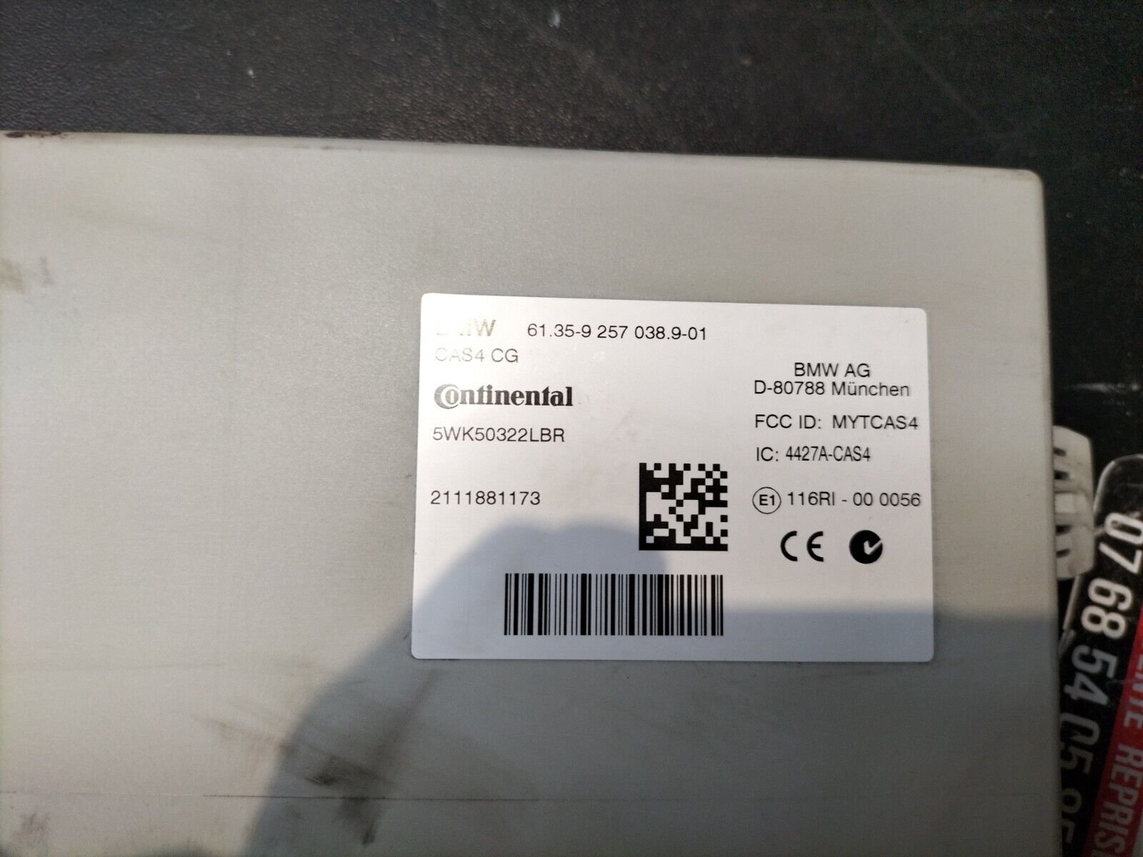 UNITE CONTROLE CONFORT CAS4 BMW F10 9257038, 5WK50322LBR