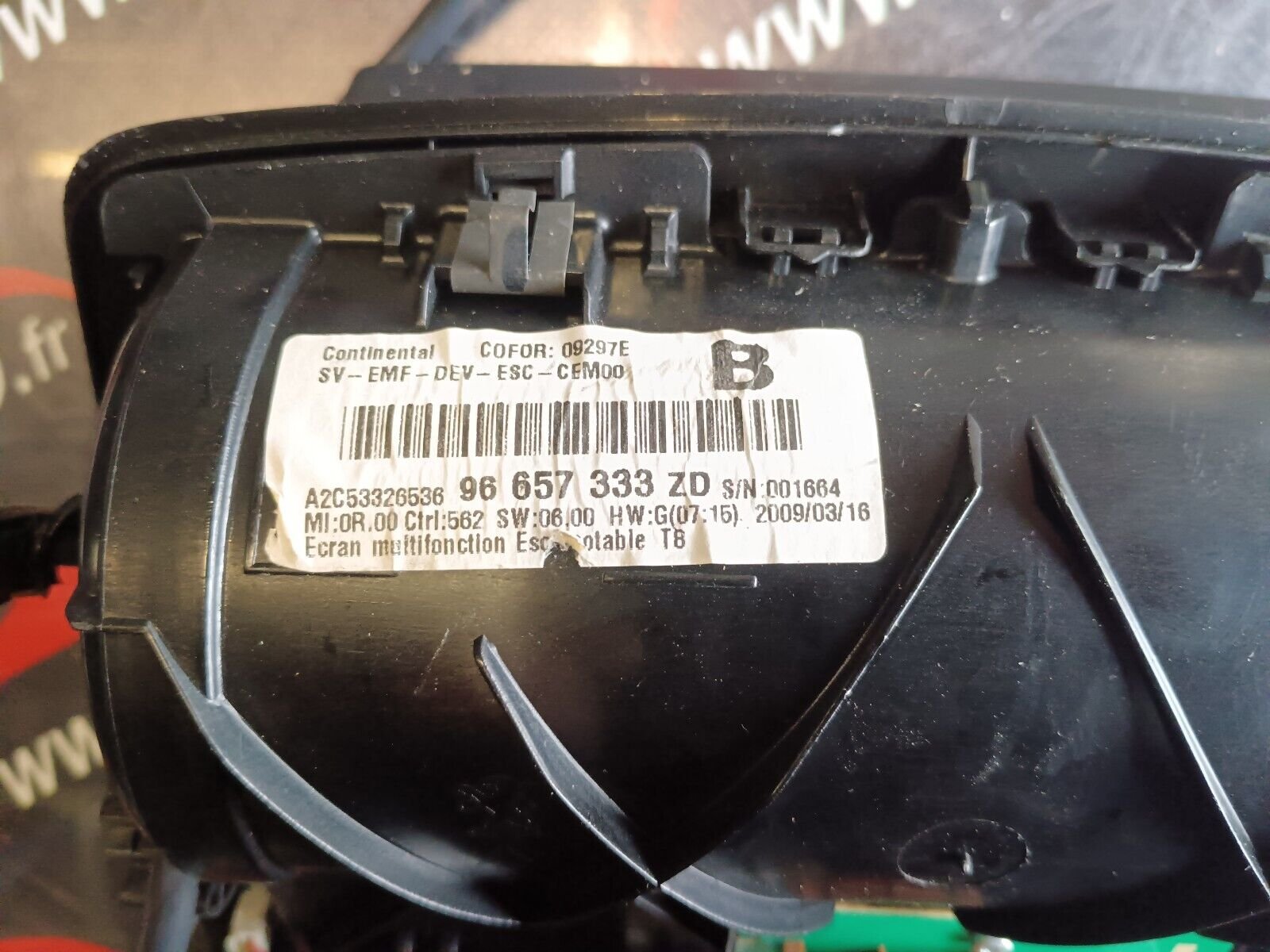 AFFICHEUR ECRAN DIGITAL PEUGEOT 3008 REFERENCE: 96657333ZD