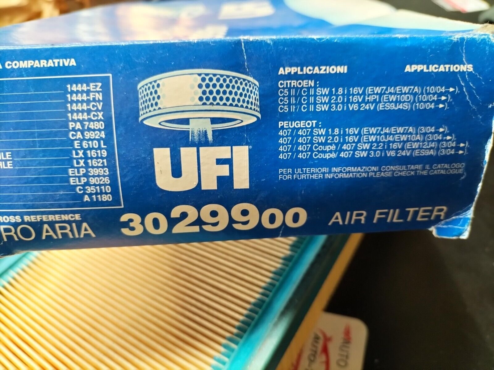 FILTRE A AIR PEUGEOT 407 CITROEN C5 UFI 3029900