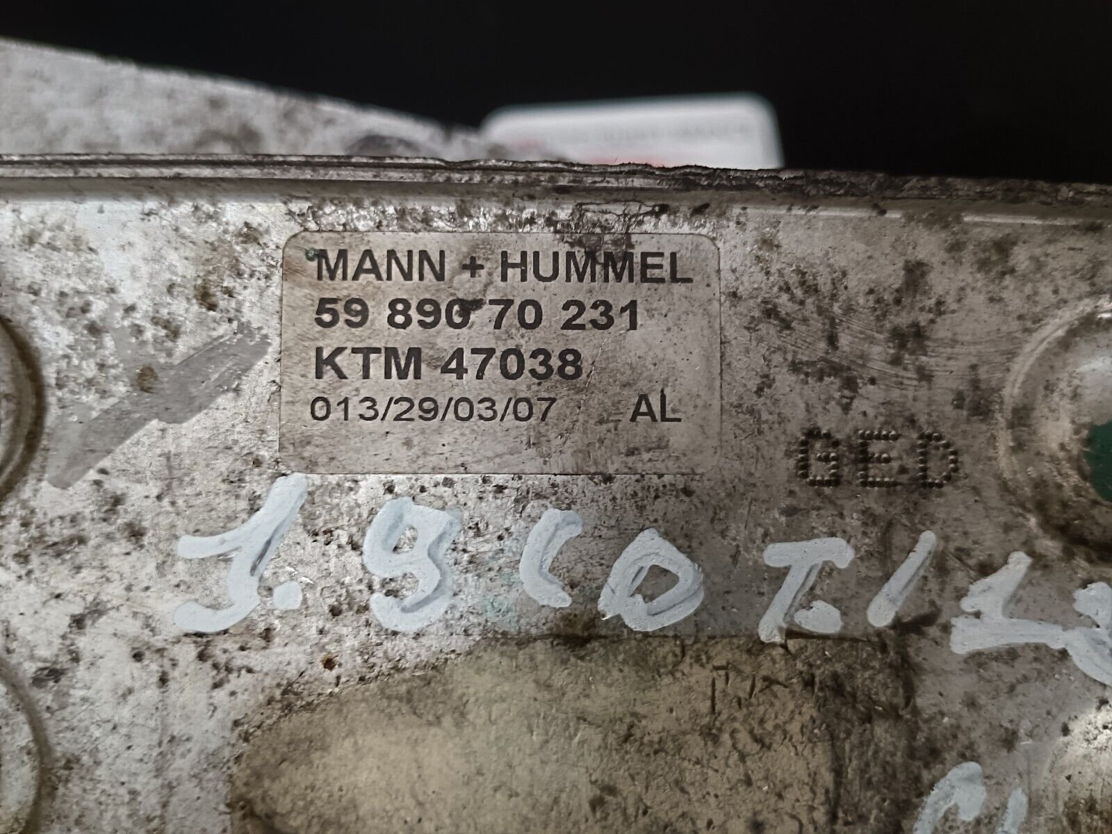 REFROIDISSEUR FILTRE A HUILE OPEL ZAFIRA 1.9 CDTI 120CH REFERENCE: 5989070231