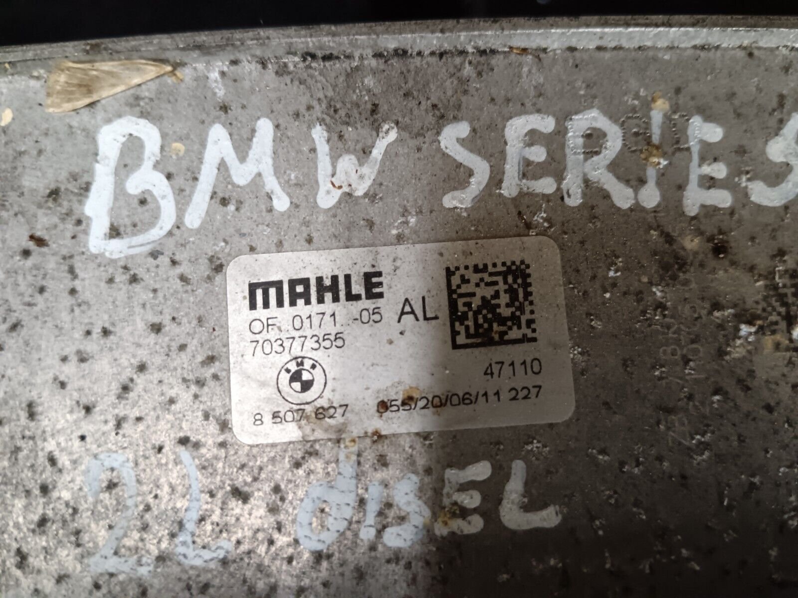 REFROIDISSEUR FILTRE A HUILE BMW 520 F10 REFERENCE: 70377355