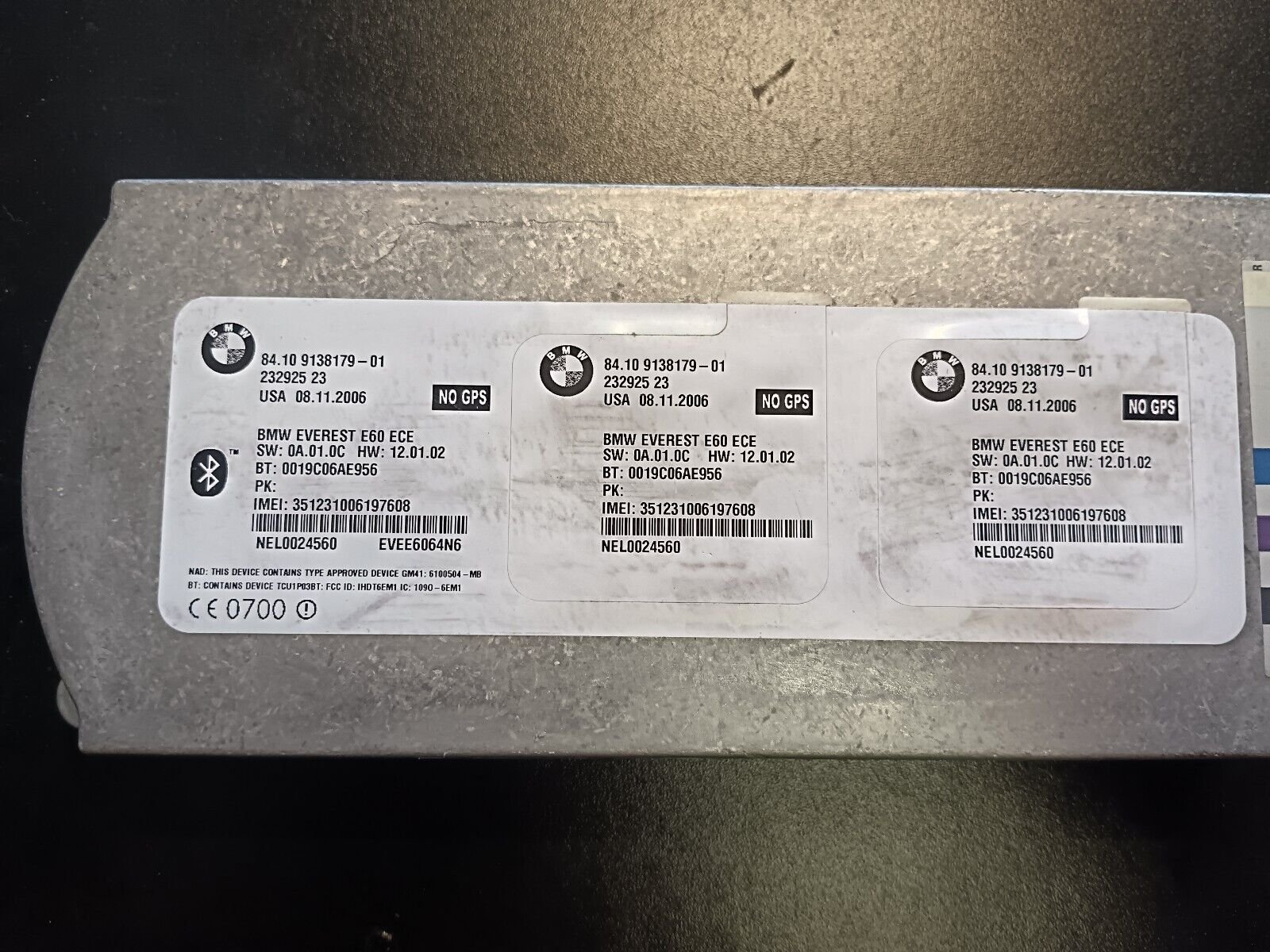 MODULE DE CONTROLE BLUETOOTH BMW 525 E60, X5,  E70 REFERENCE: 8410913817901