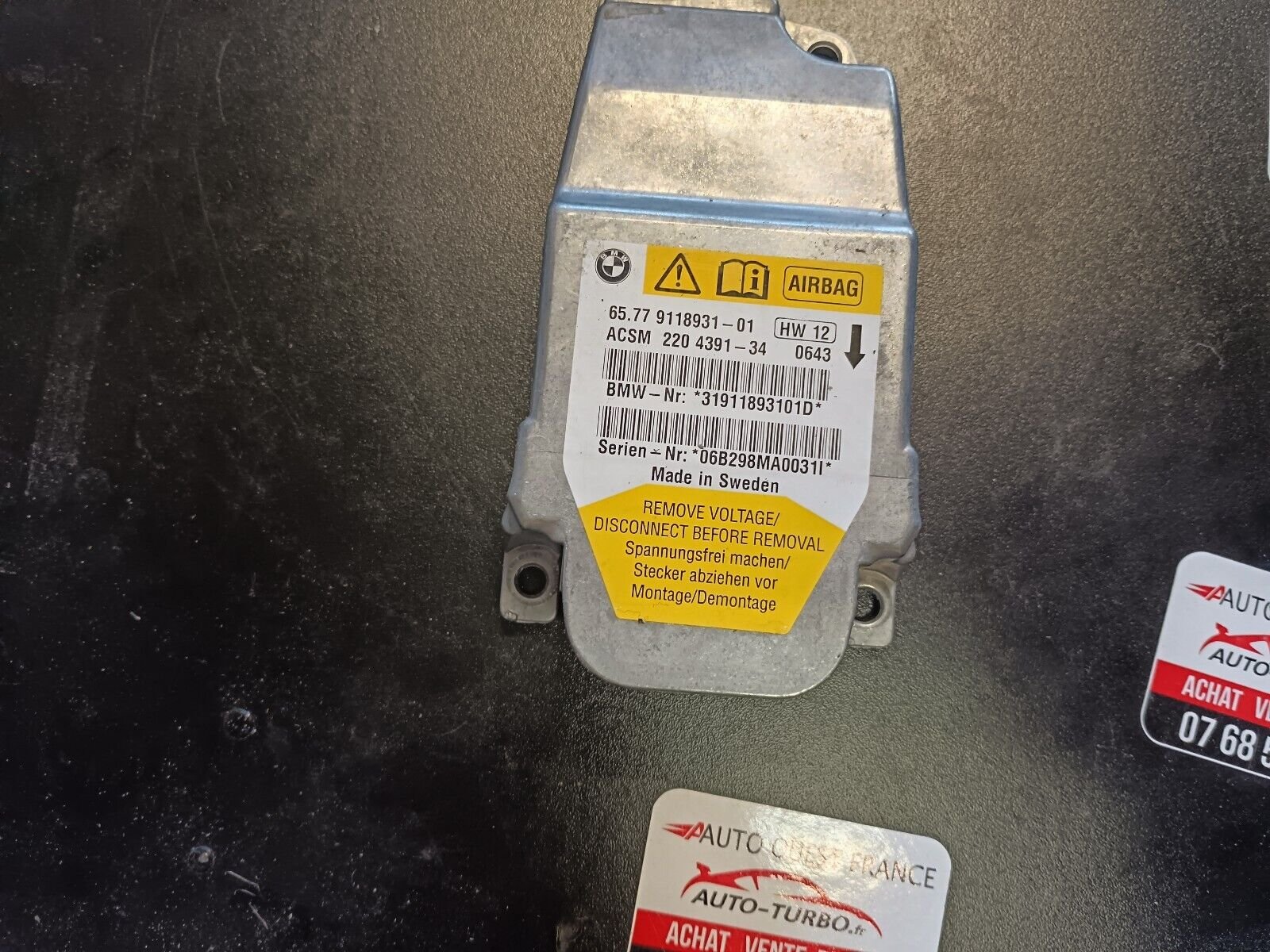 MODULE DE COMMANDE AIRBAG REFERENCE: 65779118931