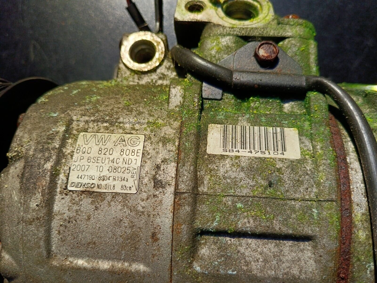 COMPRESSEUR DE CLIMATISATION VOLKSWAGEN POLO 1.4 TDI 70CH REFERENCE: 6Q0820808E