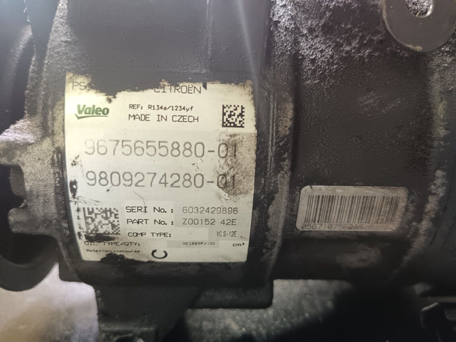 COMPRESSEUR DE CLIMATISATION PEUGEOT 308II SW, OPEL REFERENCE: 967565588001