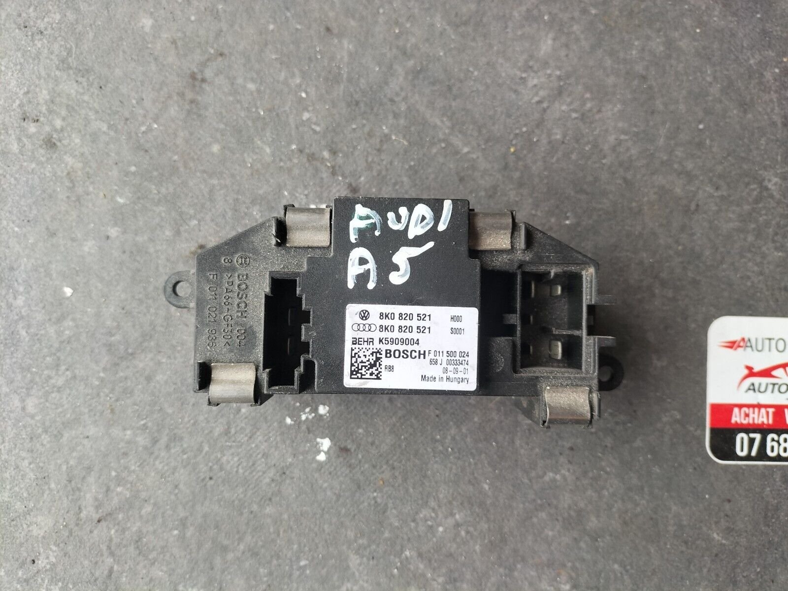 RESISTANCE CHAUFFANTE AUDI A5 3.0TDI REFERENCE 8K0820521