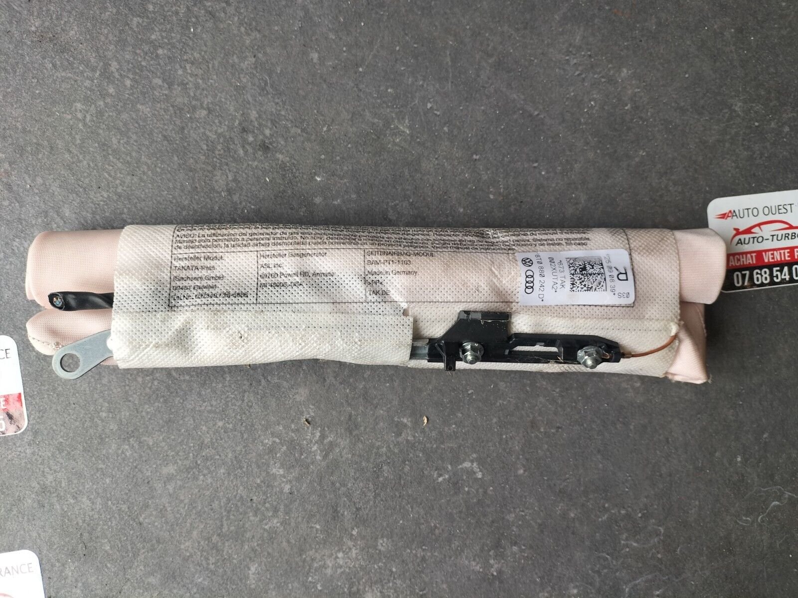 AIRBAG RIDEAU LATERAL DROIT AUDI A5 COUPE 2009 8T0880242D