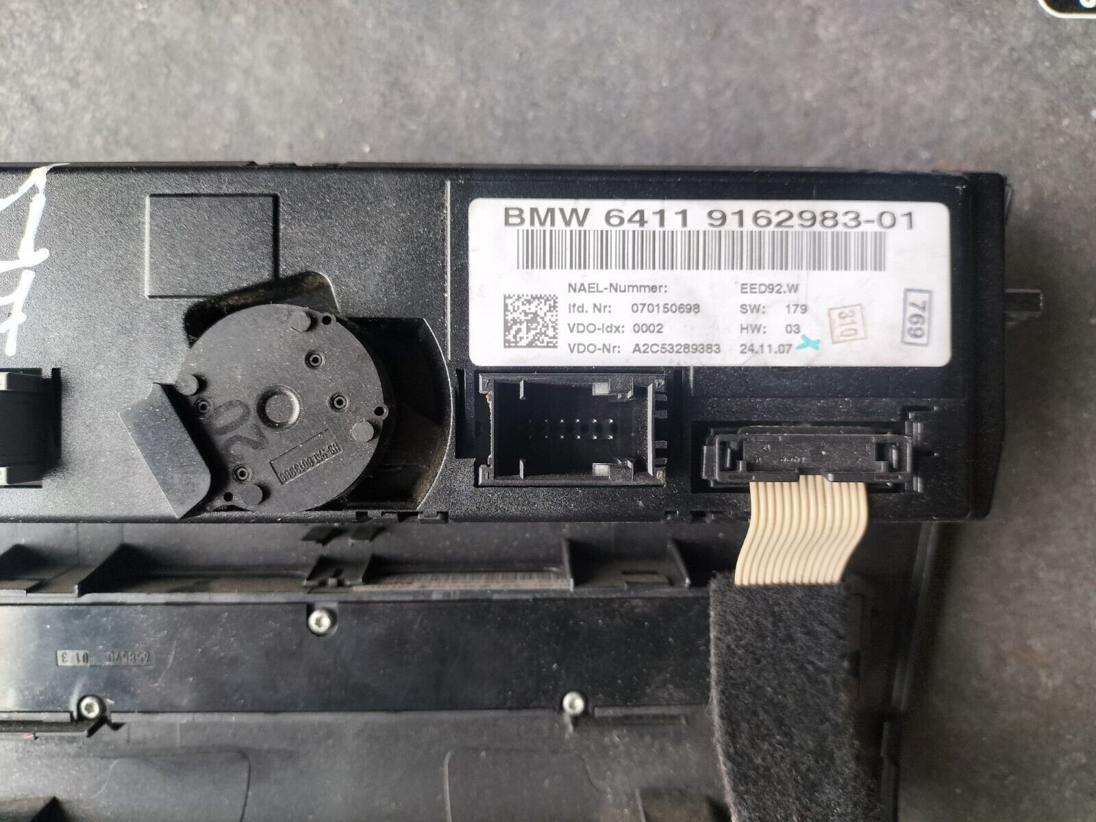 UNITE COMMANDE CLIM/CHAUFFAGE BMW SERIE E81/E87/E90/E91 6411 9162983-01