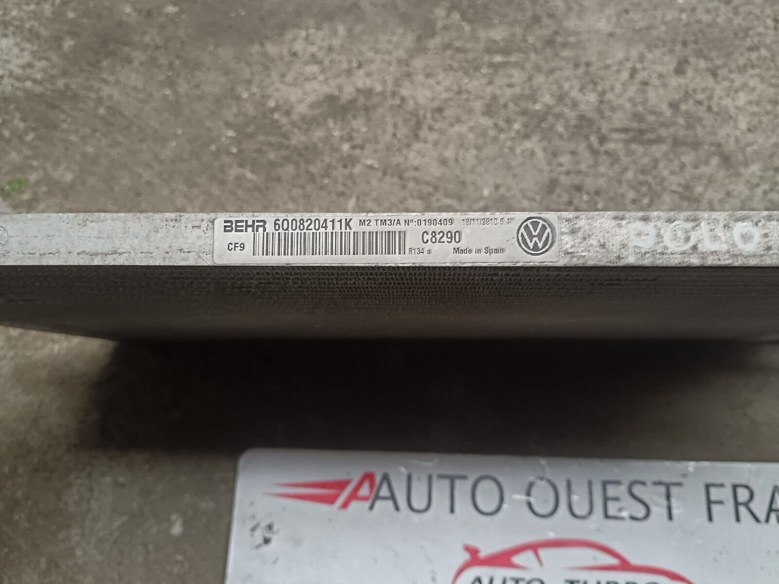 RADIATEUR CLIMATISATION VOLKSWAGEN POLO IV  REFERENCE: 6Q0820411K