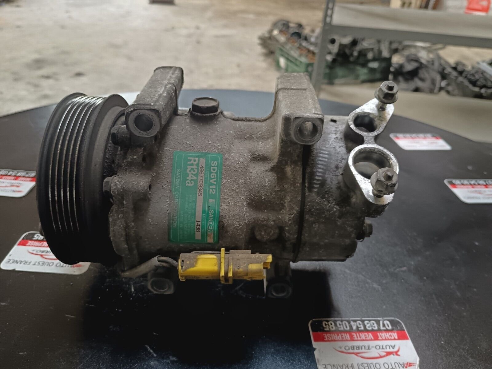 COMPRESSEUR CLIM PEUGEOT 307cc 2.0L 16V ESSENCE REFERENCE: SD6V12