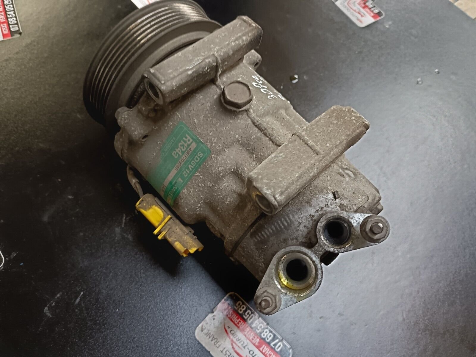 COMPRESSEUR CLIM PEUGEOT 307cc 2.0L 16V ESSENCE REFERENCE: SD6V12