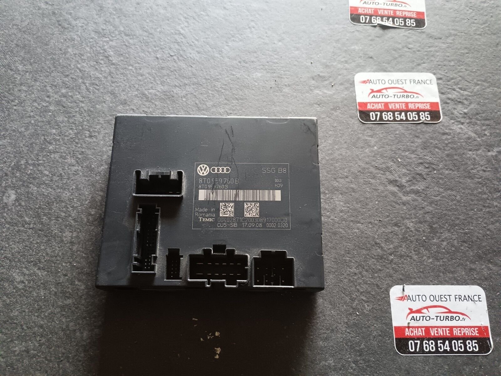 COMMANDE POUR SIEGE AVANT GAUCHE AUDI A5 REFERENCE: 8T0959760D