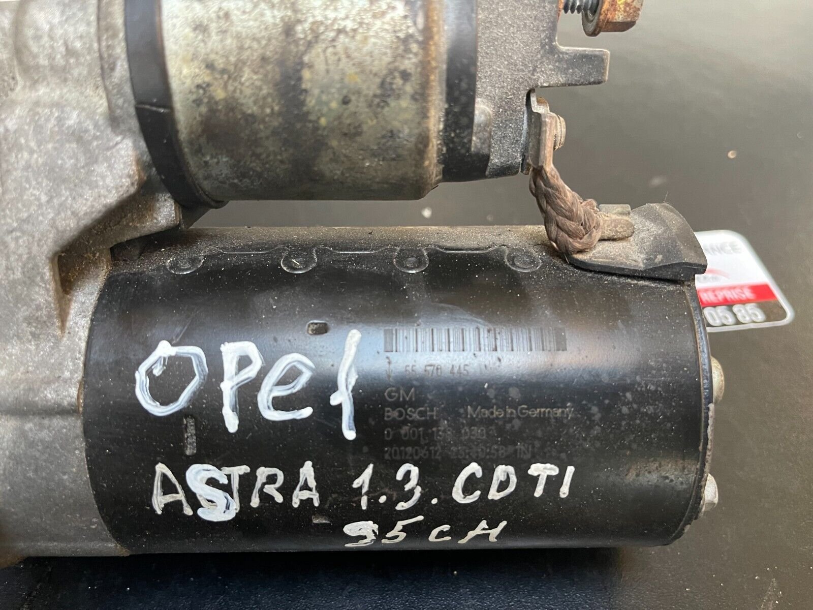 DEMARREUR OPEL ASTRA 1.3CDTI 95CH REFERENCE: 55570445