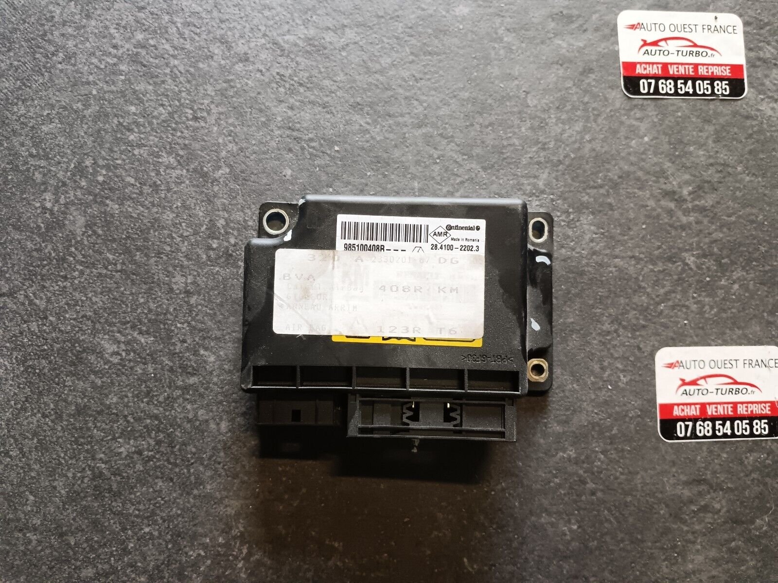 BOITIER AIRBAG RENAULT MEGAN SCENIC 3 REFERENCE: 985100408R