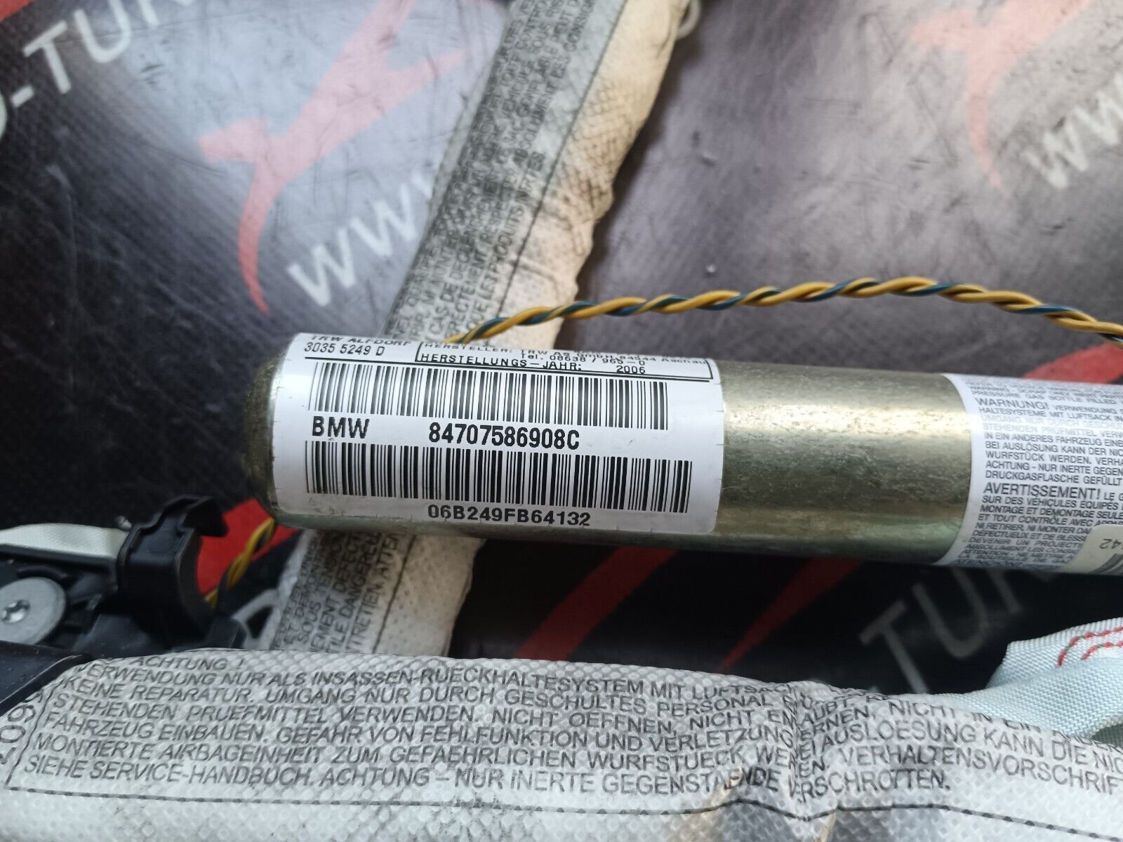 AIRBAG RIDEAU GAUCHE BMW SERIE 1 120i REFERENCE: 84707586908C