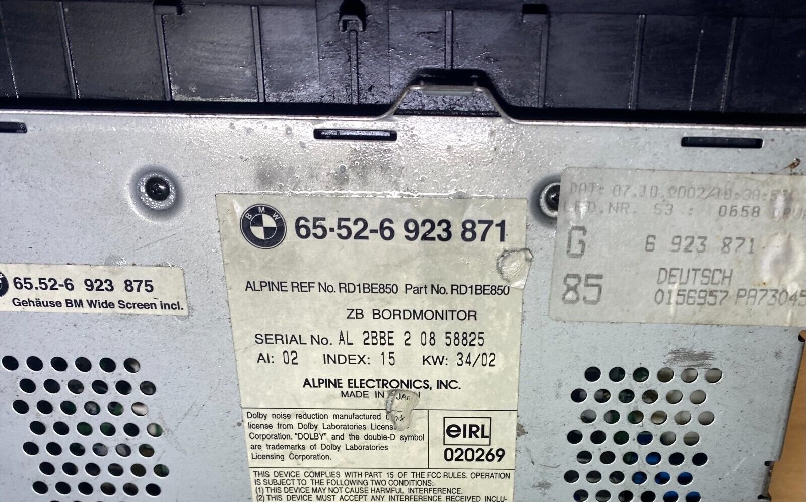 65526923871 système dvd pour BMW 3 18 D 2001