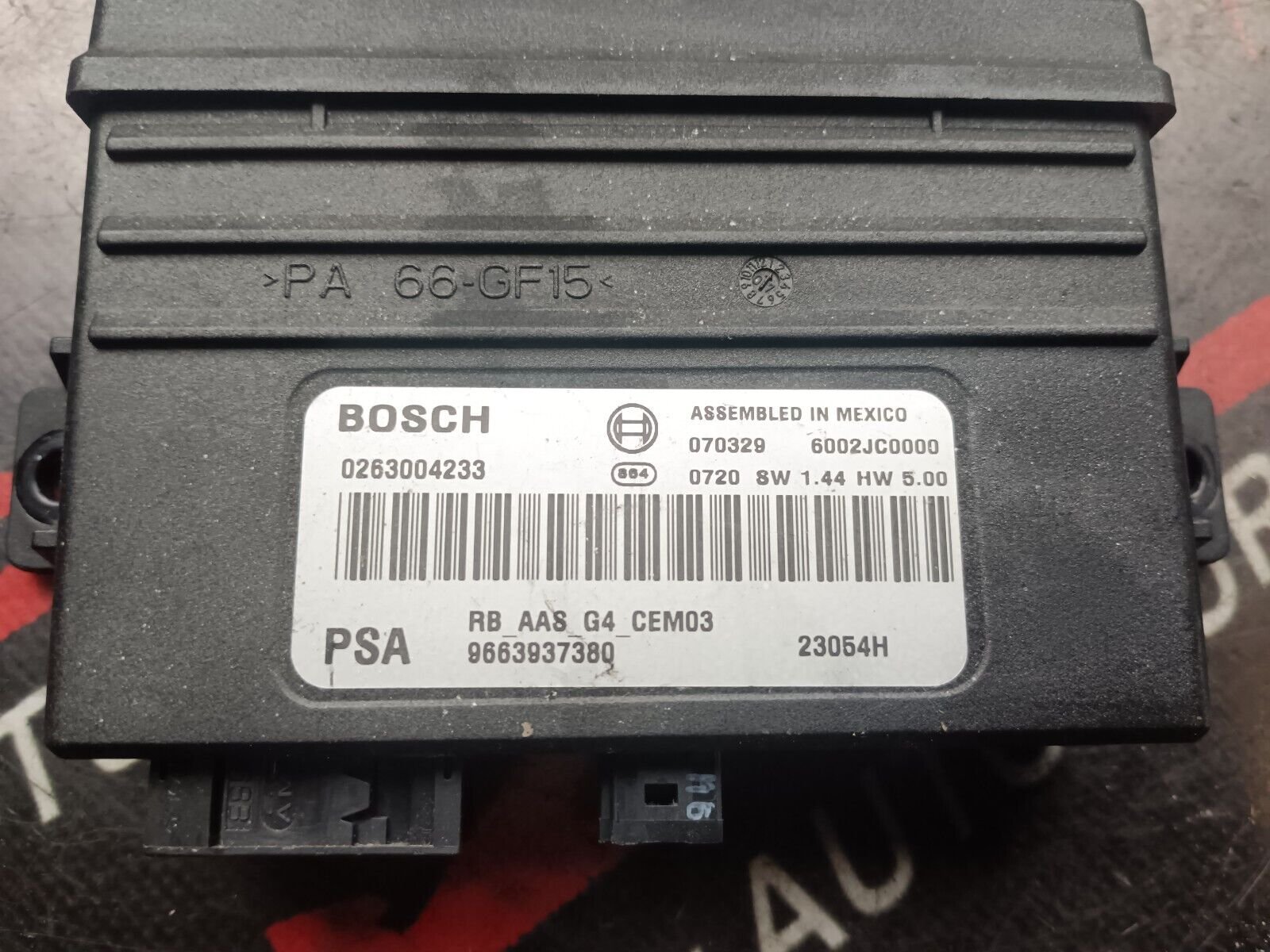 BOITIER D'AIDE AU STATIONNEMENT ARRIERE CITROEN C4 PICASSO REFERENCE: 9663937380