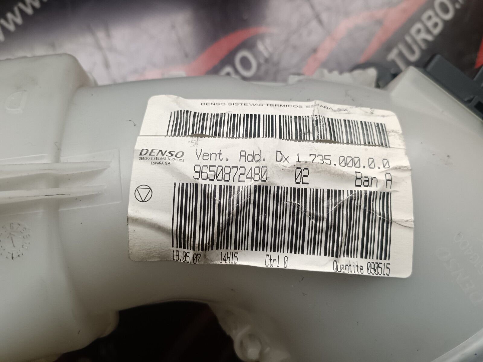 PULSEUR D'AIR AVANT DROIT CITROEN C4 PICASSO REFERENCE: 9650872480