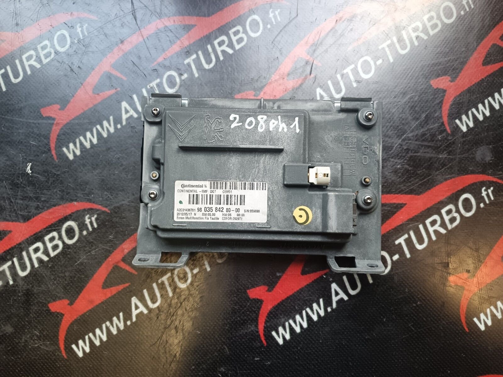 ECRAN TACTILE PEUGEOT 208 PHASE 1 REFERENCE: 9803584280