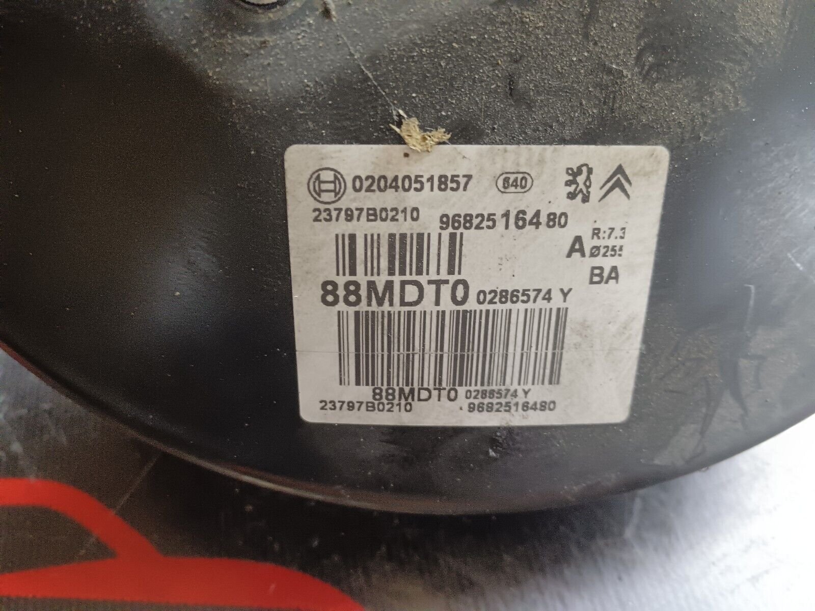 SERVO FREIN MASTERVAC CITROEN C4 COUPE REFERENCE: 9682516480