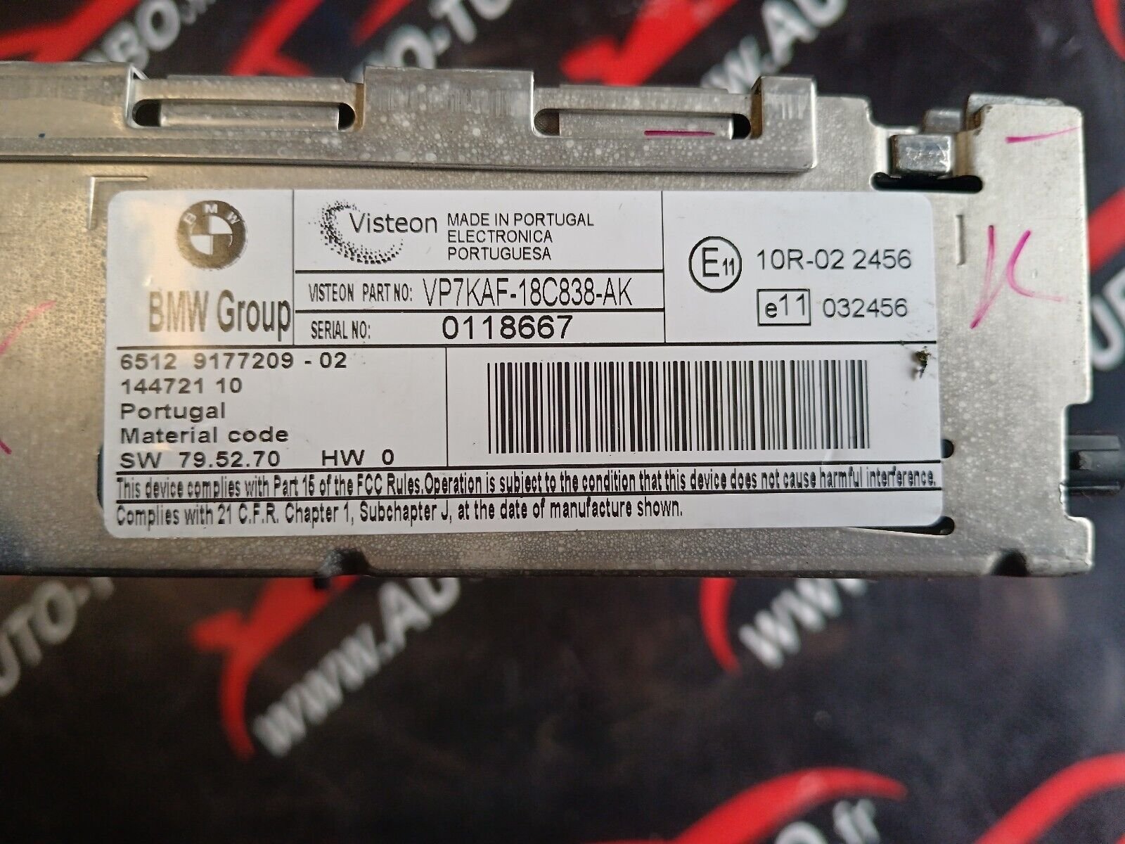 AUTORADIO CD  BMW SERIE 1 E87 REFERENCE 9177209