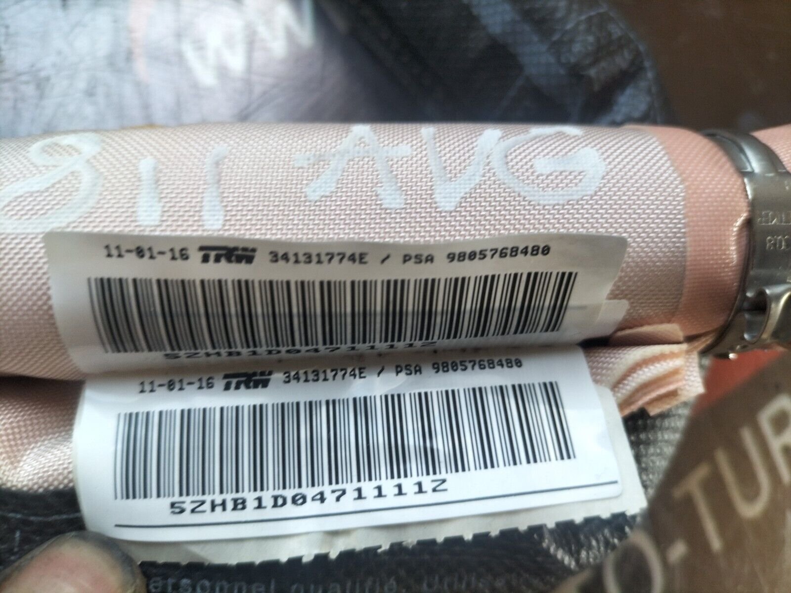 AIRBAG LATERALE GAUCHE RIDEAU PEUGEOT 308 PHASE 2 9805768480, 34131774E