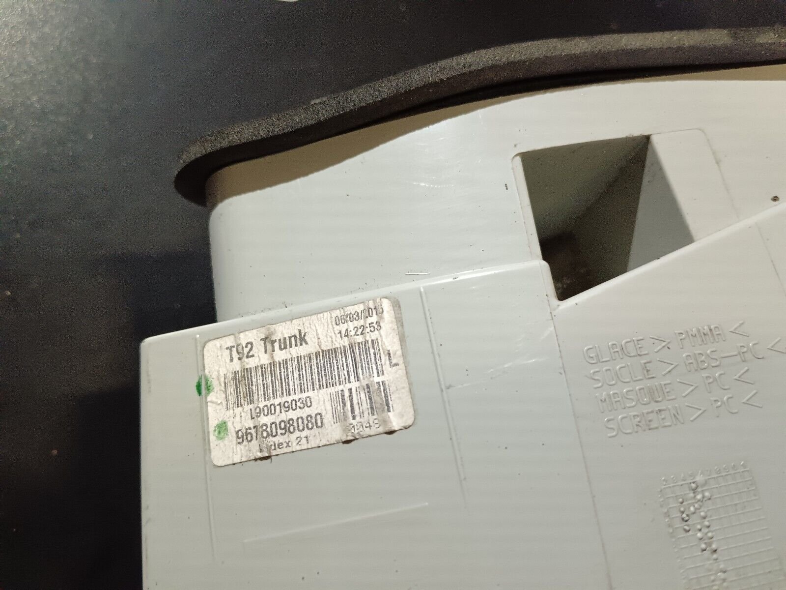 FEU ARRIERE SECONDAIRE GAUCHE PEUGEOT 308 II SW REFERENCE:9678098080