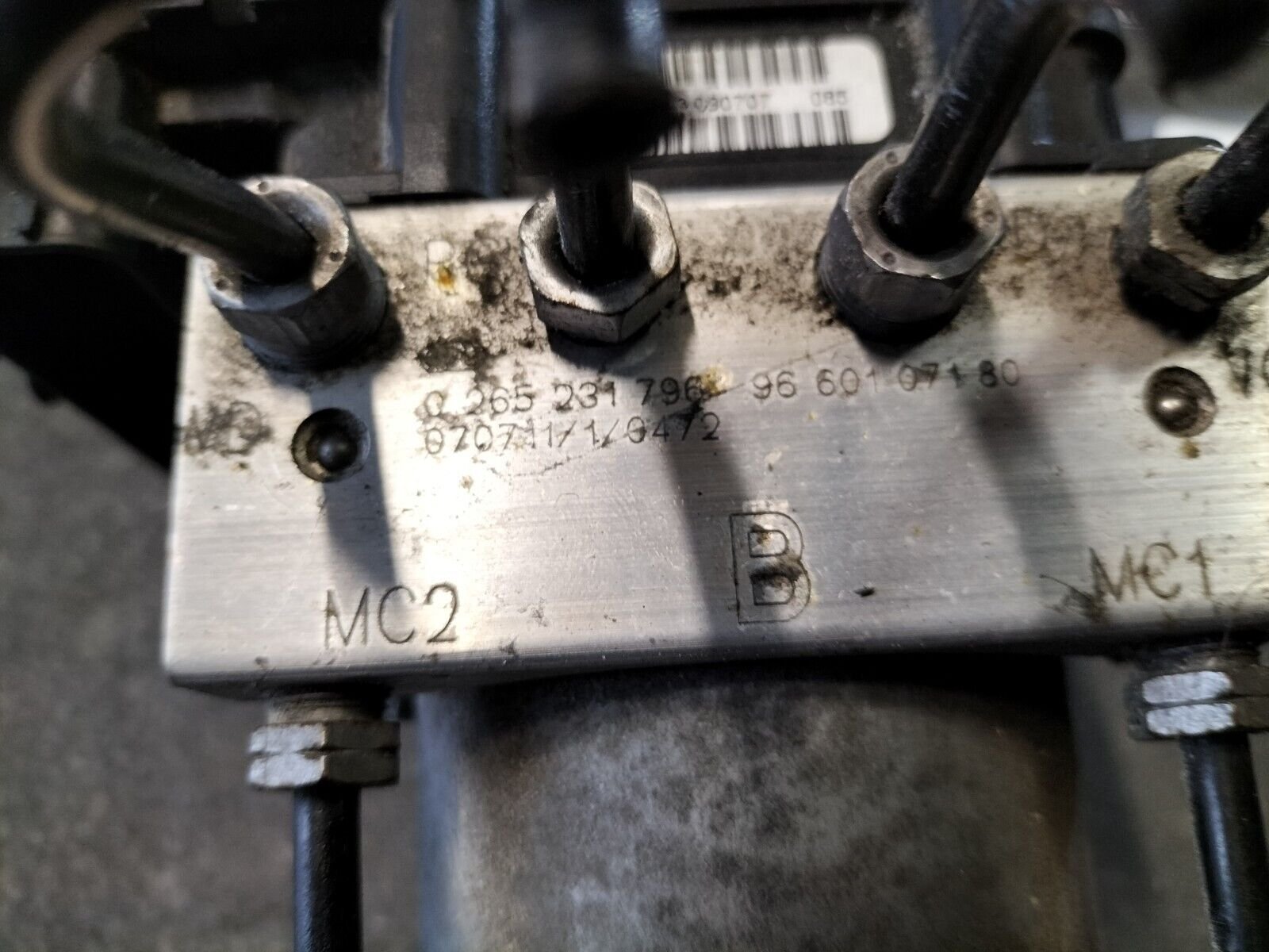 BLOCK ABS PEUGEOT 308 1.6 HDI PHASE 1 BOSCH 0265231796, 9660107180, 9663575480