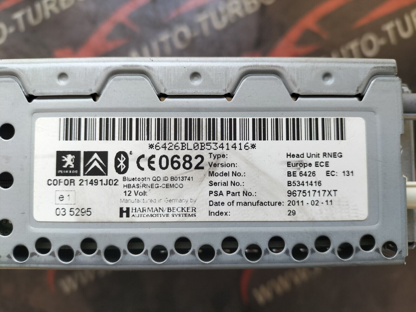 POSTE RADIO NAVIGATION  CITROEN DS3 96751717XT