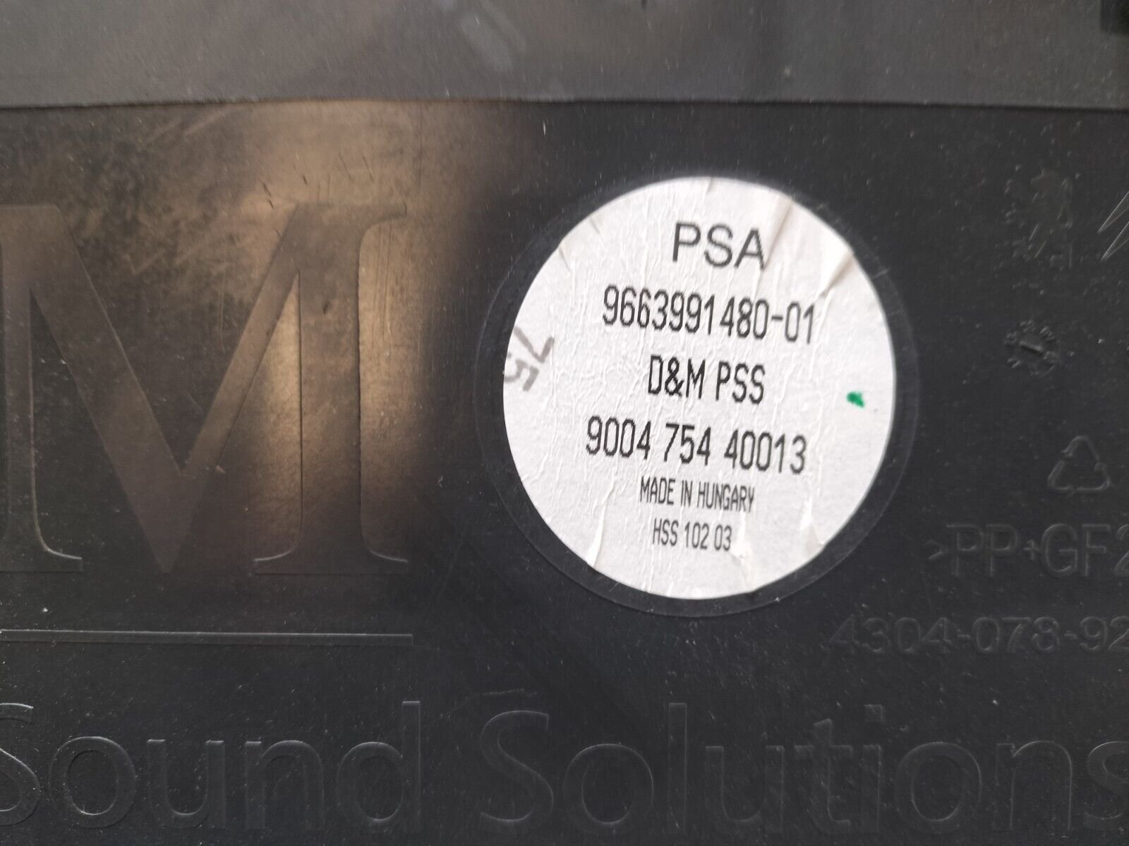 HAUT PARLEUR AMPLI BASS CITROEN DS3 1.6 THP 9663991480, 900475440013