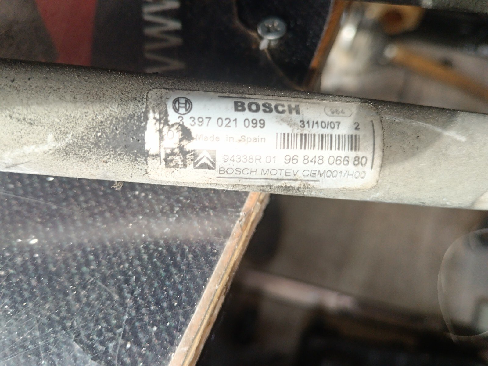 MOTEUR MECANISME ESSUIE CLACE AVANT PEUGEOT 308 I 9684806680, 03397021099