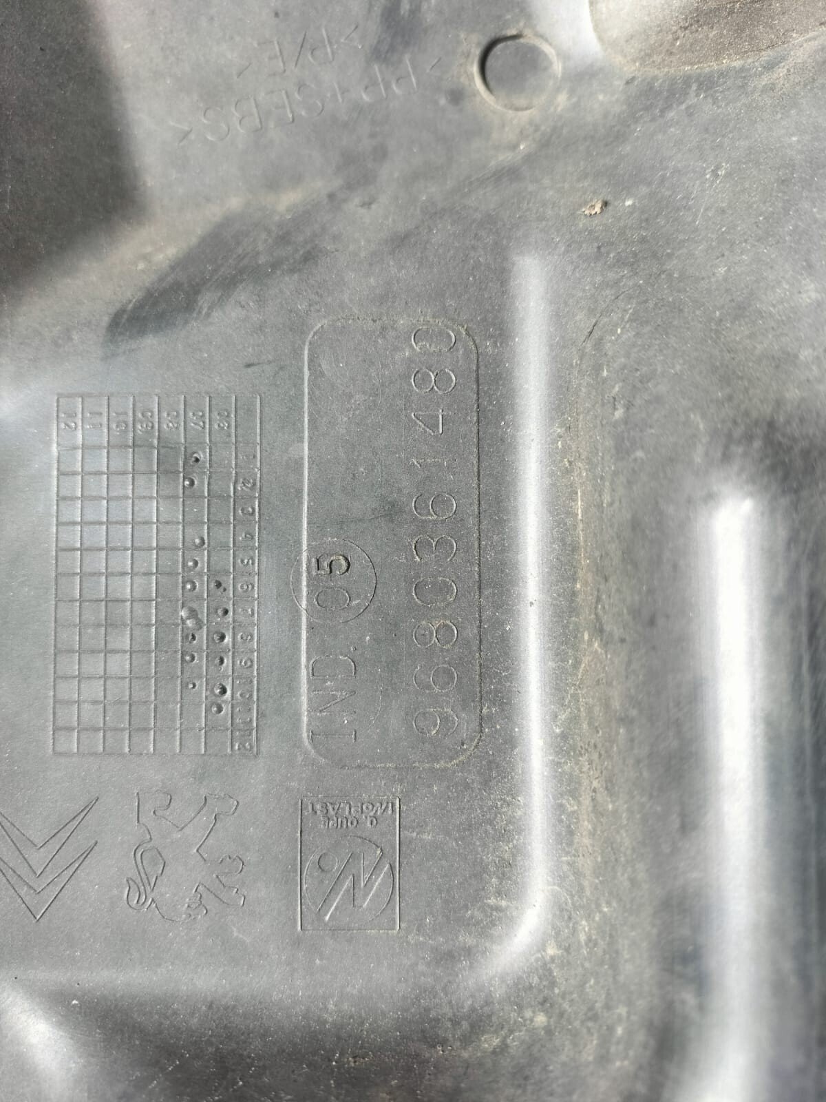 DEFLECTEUR PEUGEOT 308 I 1.6 HDI 90 CH 9680361480